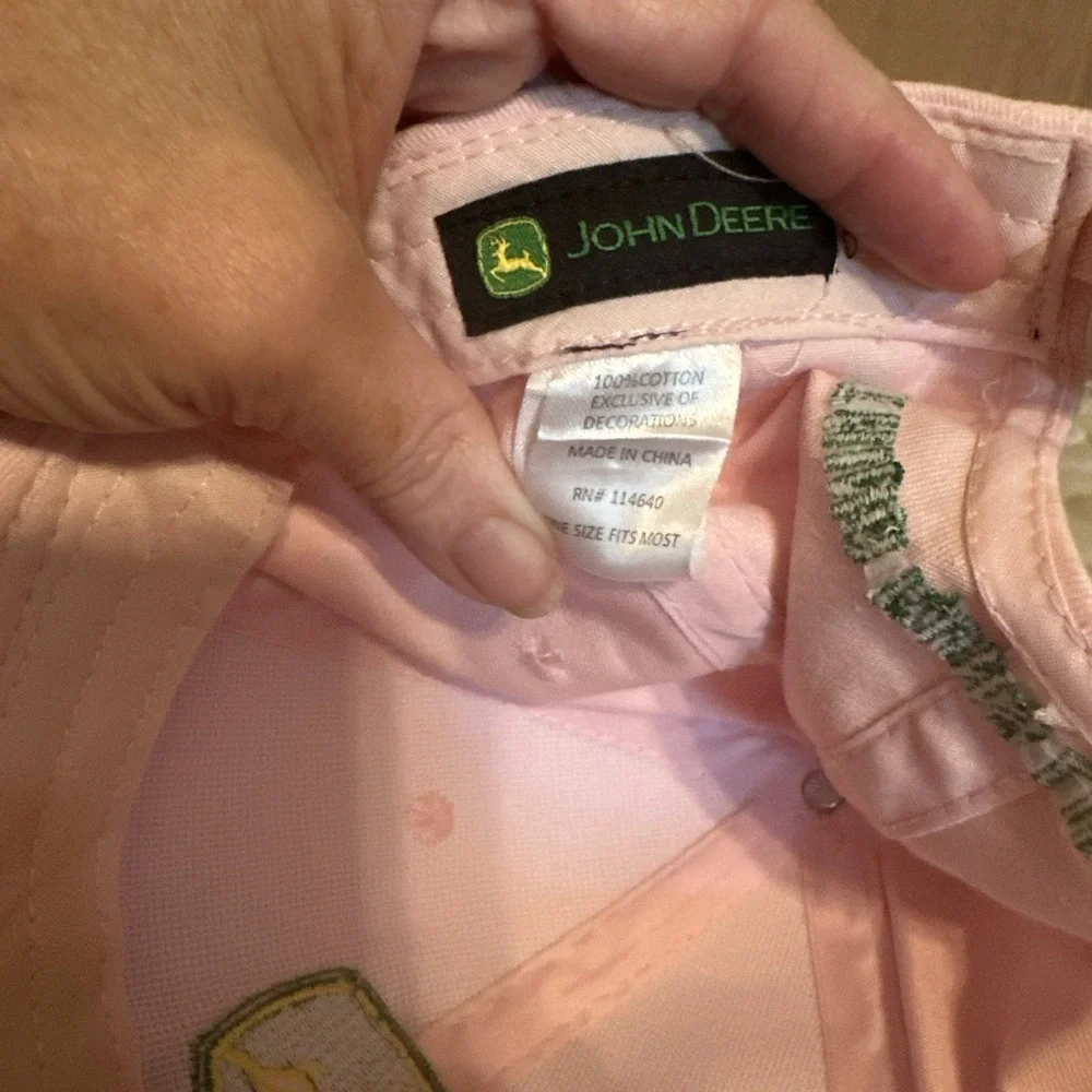 Pink Official Cotton John Deere Ball cap Owner's Edition Adjustable